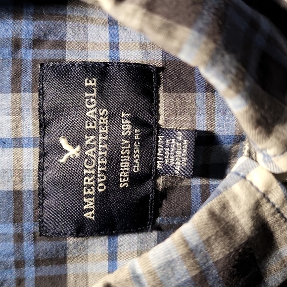 COPY - American Eagle Outfitters Button Down Dress Shirt Men's Medium M - Picture 3 of 5